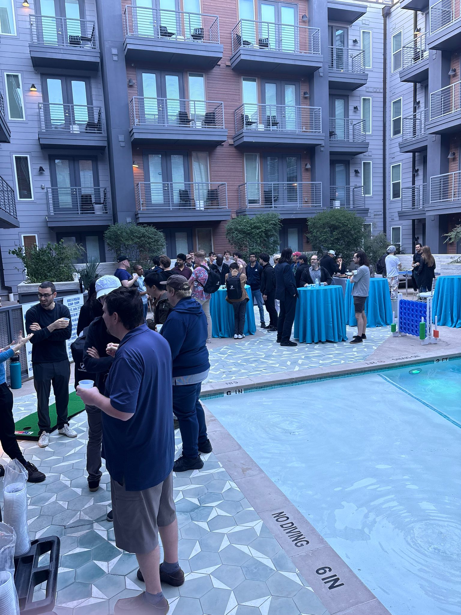 Poolside networking event